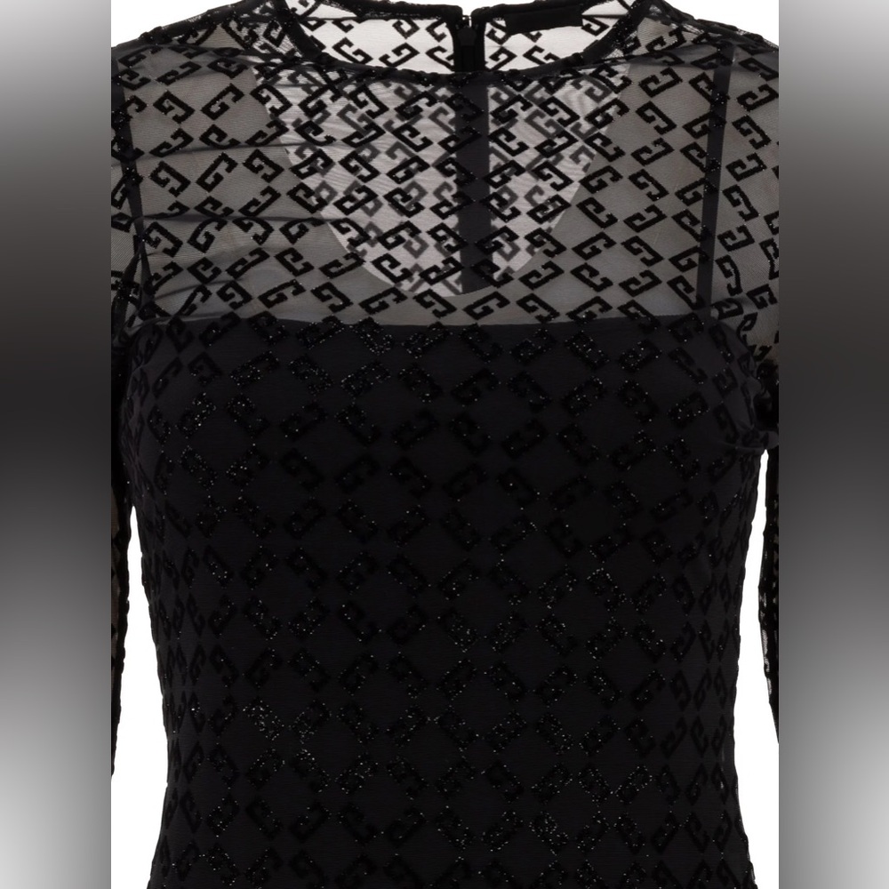 NWOT Givenchy Monogrammed Crew Neck Dress - Picture 6 of 6